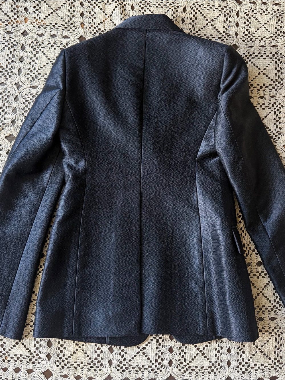 Luxurious GUCCI Tom Ford era black sharkskin blazer like new Italy 42 - Picture 3 of 15